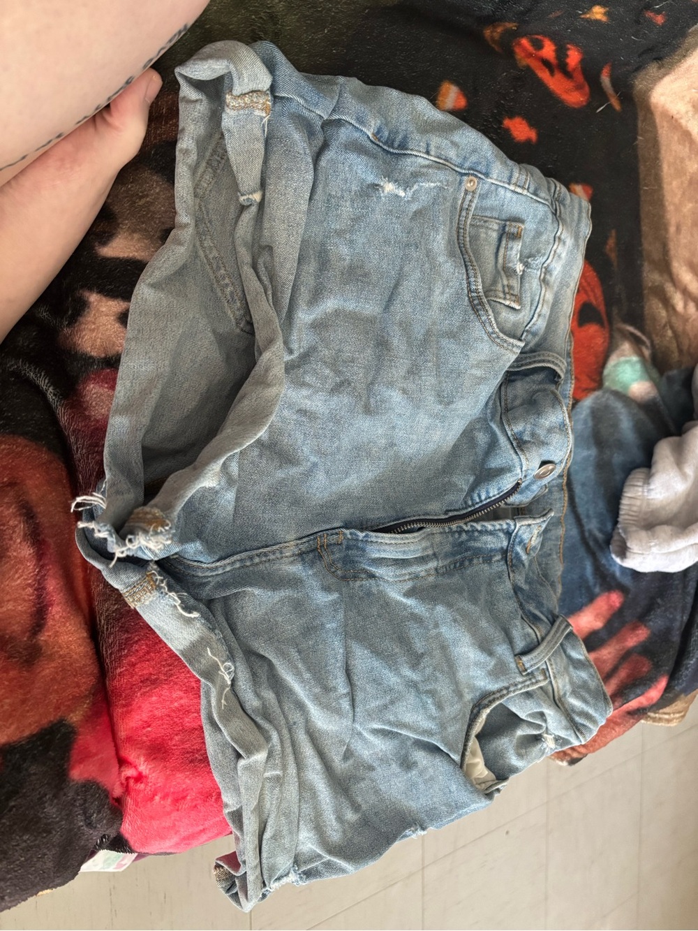 George Light Blue Denim Shorts Skort